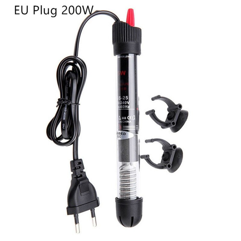 Aquarium Heater Verwarmingselement Automatische Eu Plug Hoge Temperatuur Weerstand Waterdichte Vis Tanks 25W/50W/100W/200W/300W: 200W