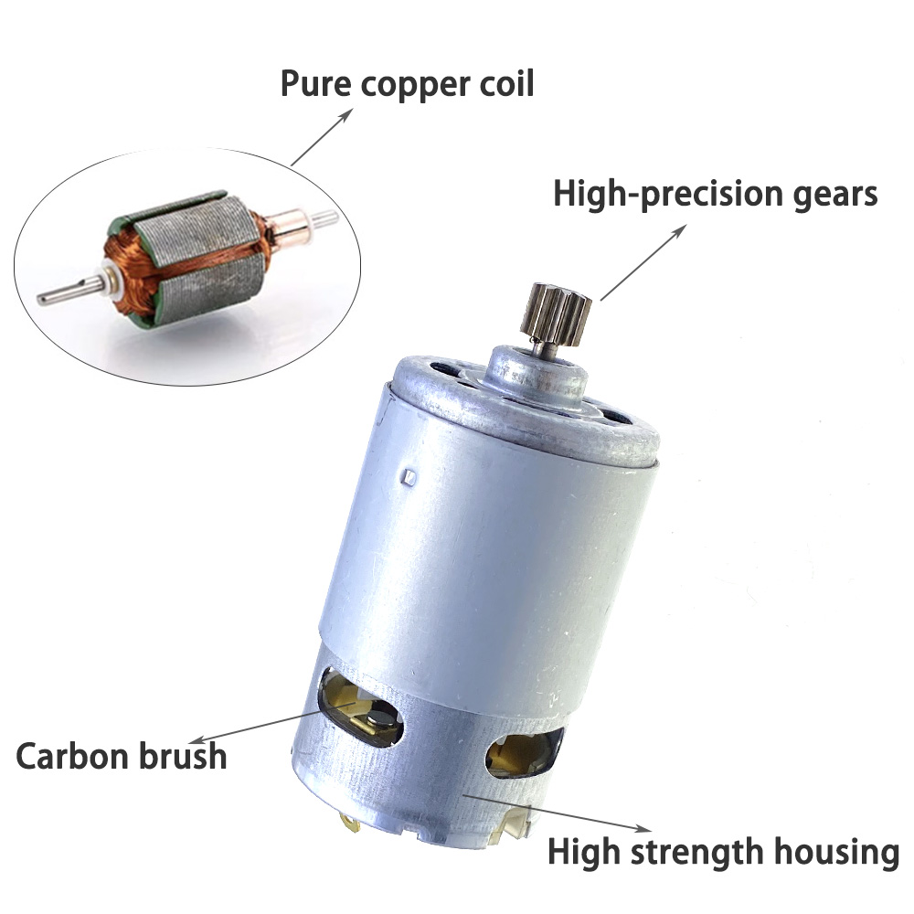 RS550 Motor 17 14 15 11 12Teeth 9Teeth 7.2 9.6 10.8 12V 14.4V 16.8 18V 21 25VGear 3mmShaft For Cordless Charge Drill Screwdriver
