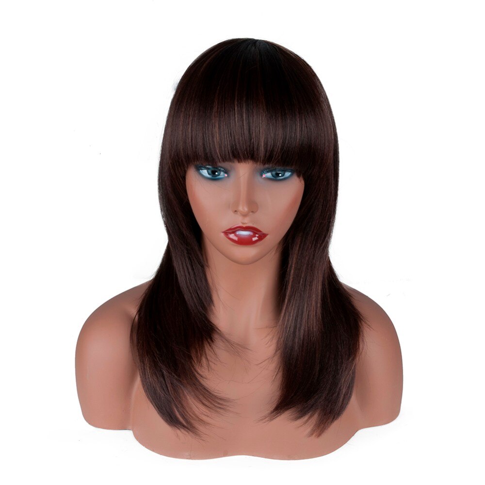 SWAN Shoulder Length Natural Side Bob Lace wig synthetic Wigs for Women