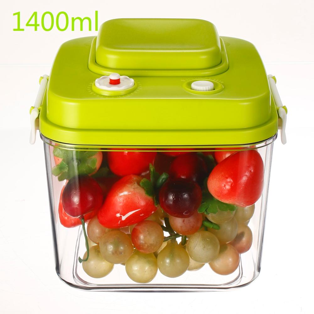 Vacuum Containers Vacuum Preservation Large Capacity Food Vacuum Storage Box Square Plastic Containers 500ML 1400ml 3000ML