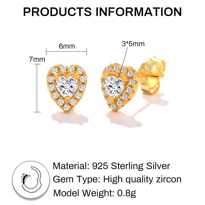 Exquisite kristallohrringe von canner, 925 ohrstecker aus sterlingsilber, perfekt für verliebte, #39 , valentinstag und #39 anlässe.