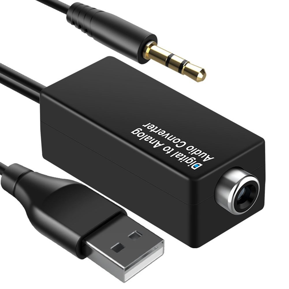 Convertisseur Audio D15 DAC numérique à Coaxial analogique USB, adaptateur de décodeur, convertisseur de Fiber optique Jack 3.5mm pour HDTV DVD: coaxial