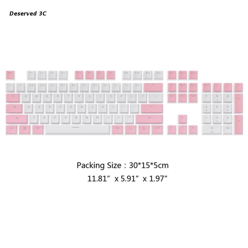 R9CB 104 Keys Pudding Keycap OEM Profile Double Shot PBT Backlit Keycap for Mx Switch