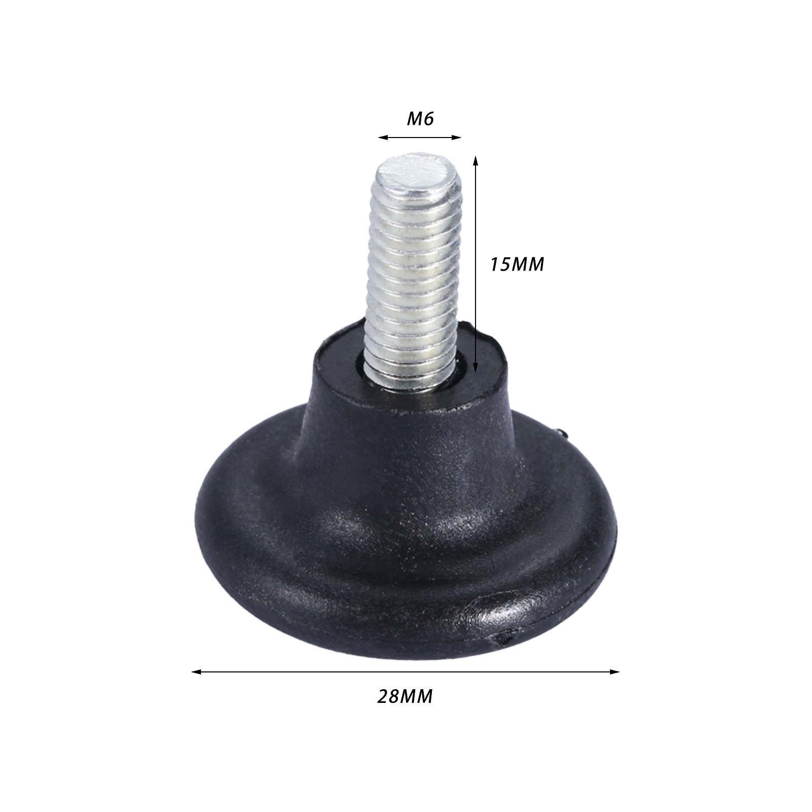 Pie nivelador con tornillo M8 para muebles, 10 piezas, M6, diámetro ajustable, para mesa de casa, escritorio: Blanco