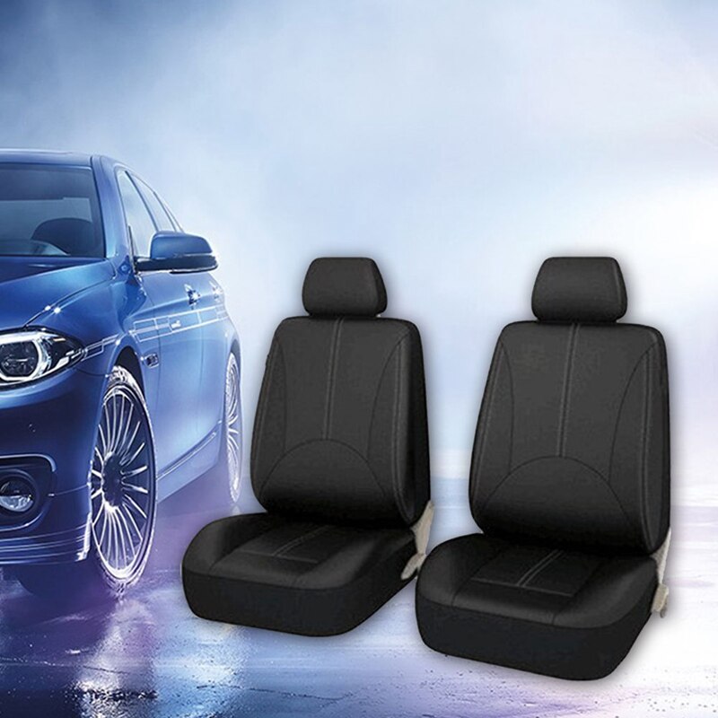 Auto PU Lederen Voor Achter Stoelhoezen Terug Emmer Auto Bekleding Auto Interieur Auto Seat Protector Cover