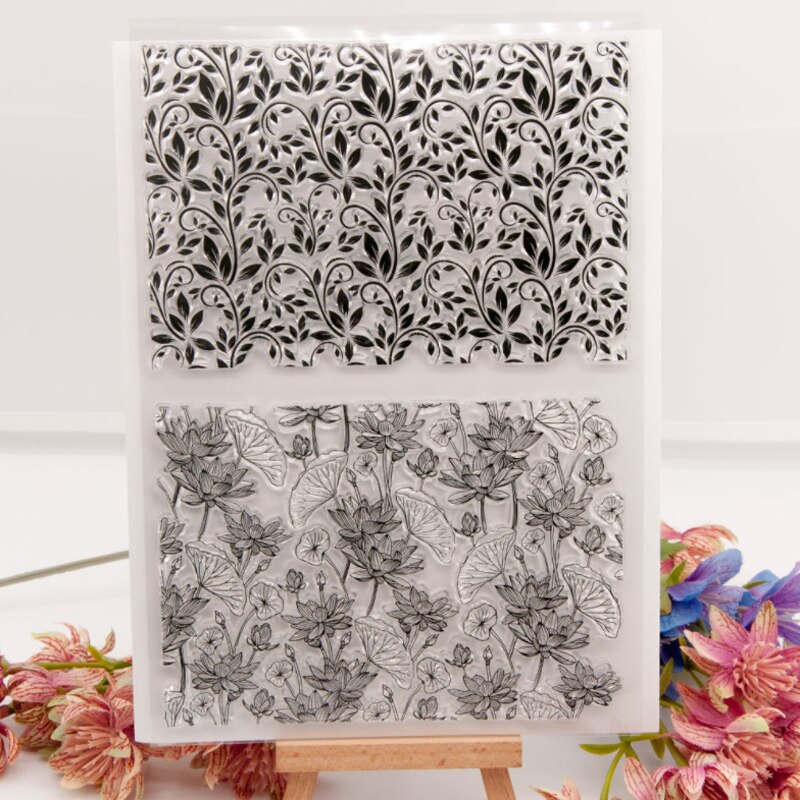 Lotus Lotus Leaf Transparent Silicone Stamp DIY Sc... – Grandado