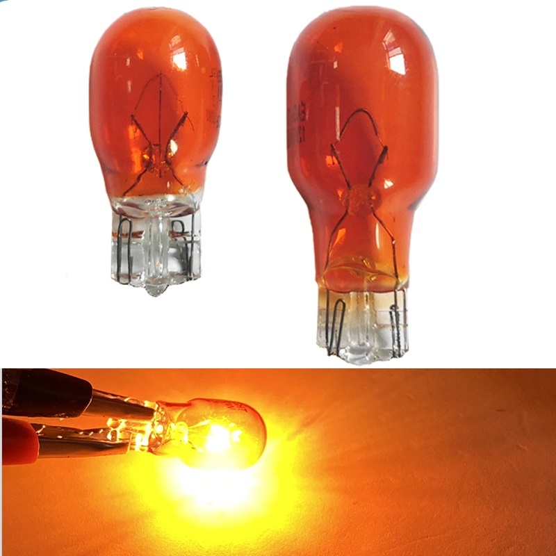 Bombillas halógenas automotrices, luz de despacho Interior ámbar T13 10W T15 W16W, 12V 16W, 10 Uds.
