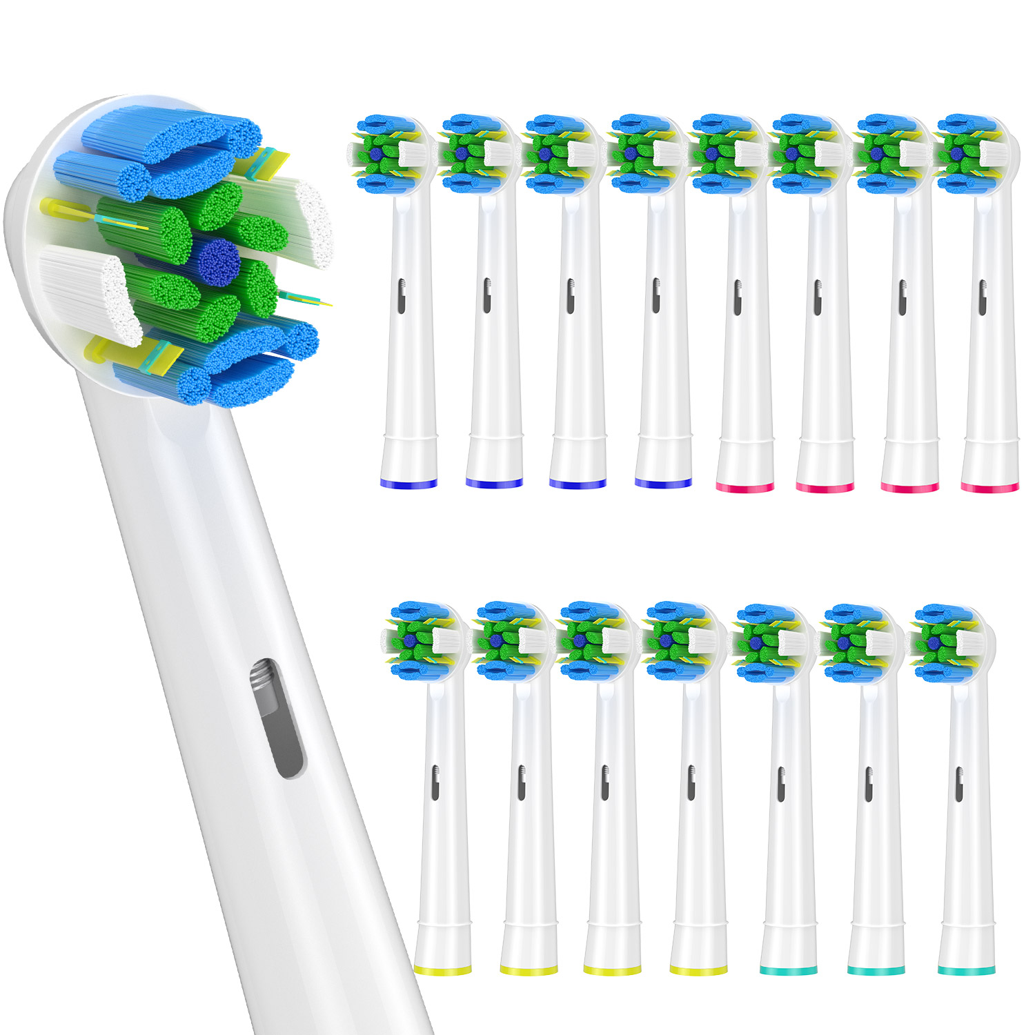 4 Stuks Opzetborstels Voor Oral B Braun Floss Action Pro 7000 Pro 1000 Pro 3000 Pro 5000 Vitaliteit Tandenborstel Modellen: Zilver