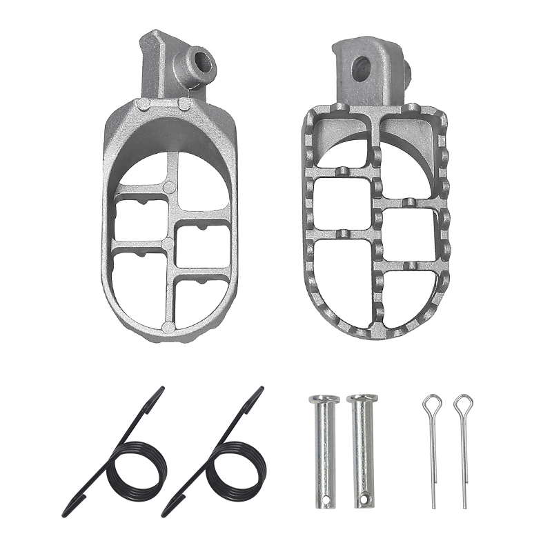 Off road motorcycle accessories suitable for modified aluminum alloy pedals PW50 PW80 TW200 pedals: Silver