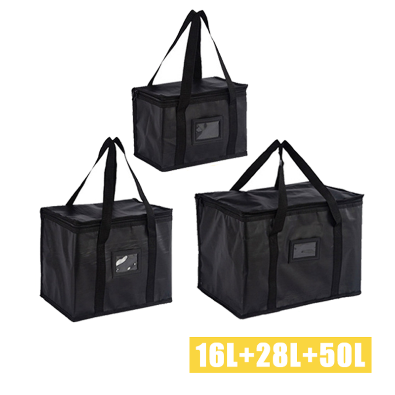 70L Insulated Thermal Cooler Bag Insulation To Keep Cold Large Capacity Portable Lunch Bag Zip Picnic Camping Tin Foil Food Bag: army green