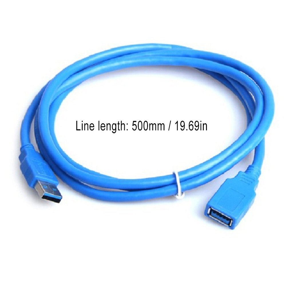 3FT Blue Usb 3.0 Type A Male Naar Een Vrouwelijke Super Speed Verlengkabel Converter Adapter Computer Aansluitkabel