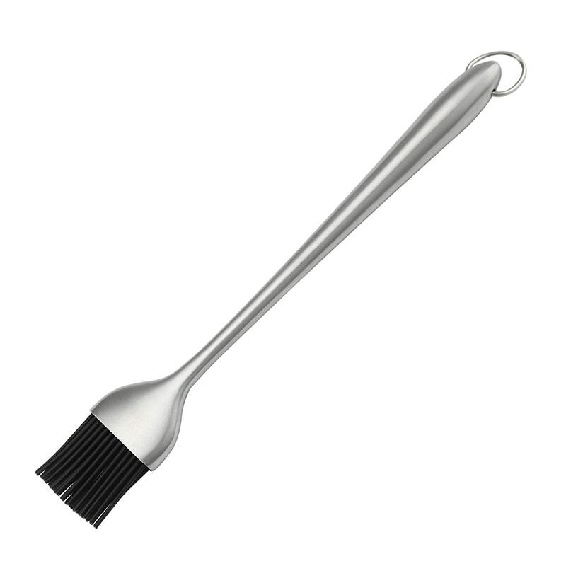 Kraftige grillbørster med silikonebørster med 12 tommer håndtag i rustfrit stål gør det nemt at grille: Default Title