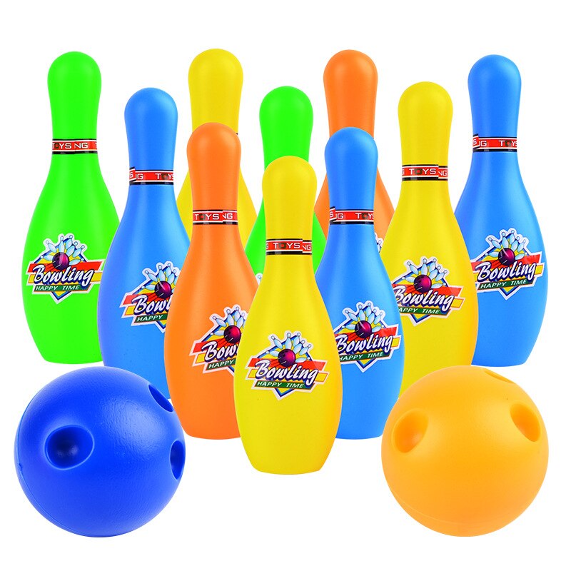 [Grappige] 12 Stks/set Sport Game Baby Bowling Praktijk Speelgoed Grijpen/Beweging Vermogen Ontwikkelen Speelgoed 10 Flessen + 2 Ballen Beste Cadeau