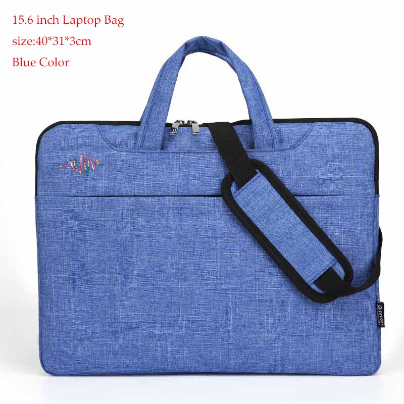 Maletín para 13 14 15,6 pulgadas Bolsa para ordenador portátil impermeable bolsa para Macbook Air Pro bolso Casual para mujer: 15.6 inch Blue