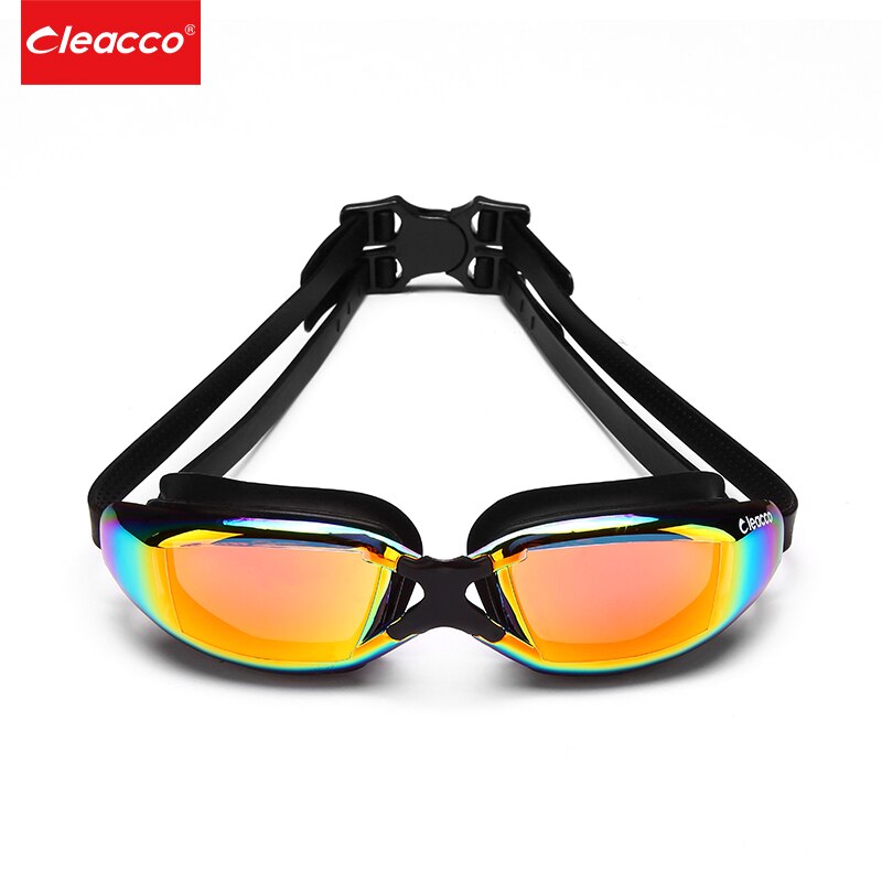 movable lens prescription swimming glasses adult men eyewear for adult men, mirror and anti-fog Watr Sport: Black
