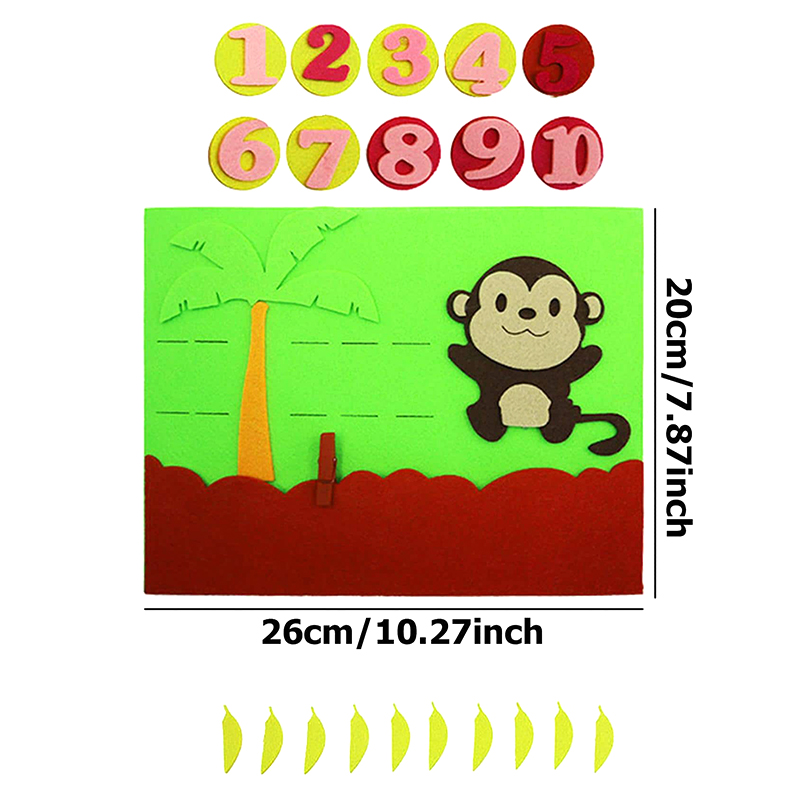 Kinder DIY Frühe Bildung Kinder Spielzeug Montessori Lehrmittel Zu Lernen Filz Praktische Mathematik Spielzeug Liefert für Kindergarten: Mehrfarben