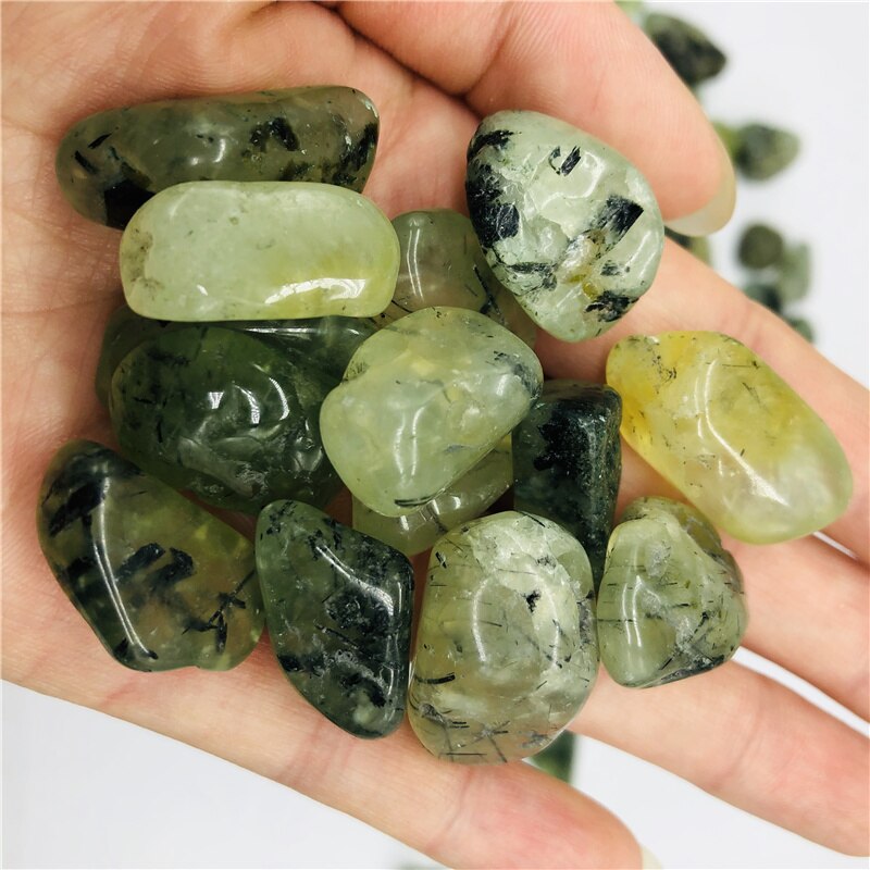 50-100g 9-15mm naturlig præhnit grøn drue kvarts krystal grus sten dekoration naturlige kvarts krystaller