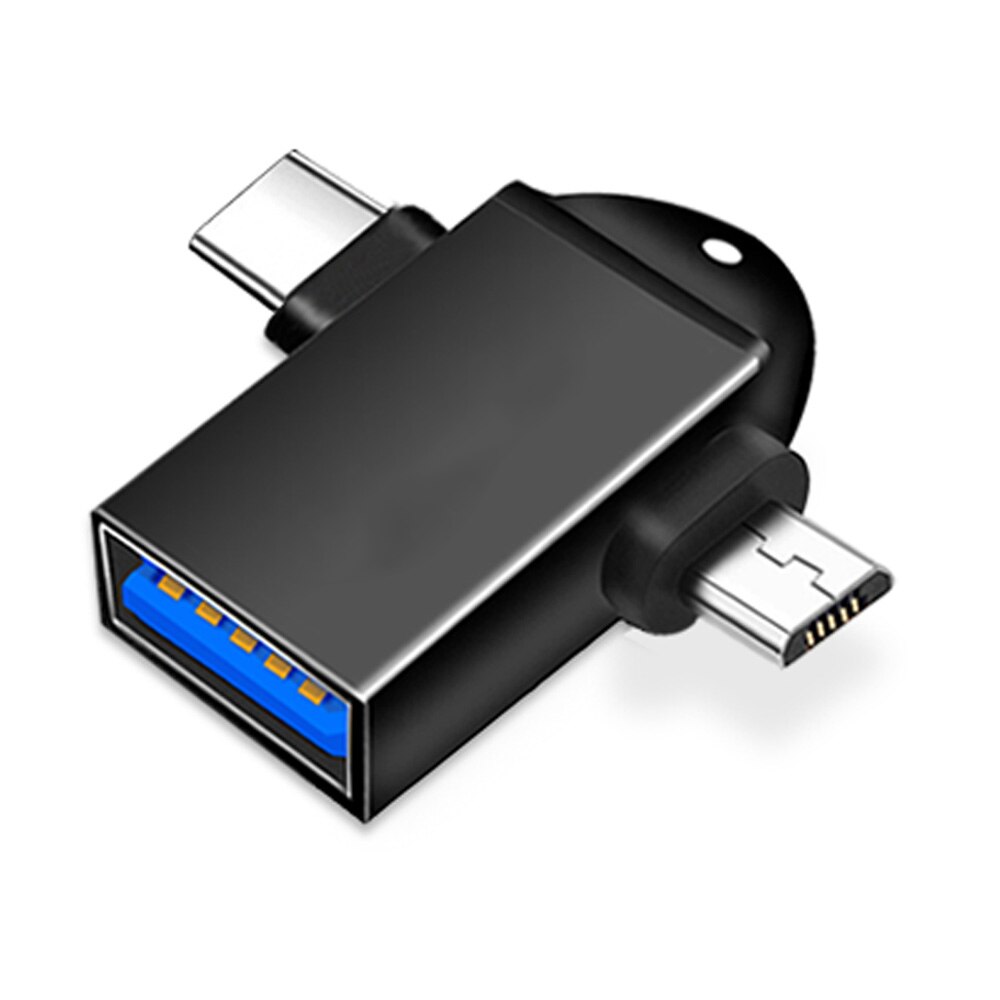 INGELON 2 in 1 OTG Converter USB 3.0 to Micro USB and Type C Adapter USB3.0 OTG Adapter Converter Data Mobile Phone Adapter
