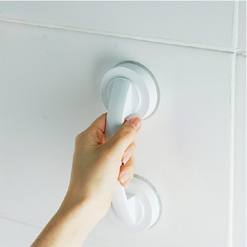 Gratis installation sugekop håndliste til glasdør badeværelse kontor ældst vakuum lås struktur & stabil sugekop armlæn