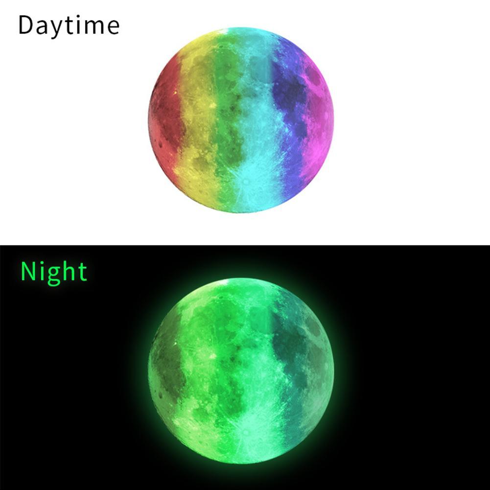 Ästhetische 3D Luminous Glow In The Dark Moon Wand Aufkleber Abnehmbare Dekoration Fluoreszierende Aufkleber Mond Wand Hause Zimmer