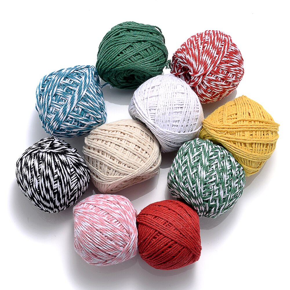Cuerda de algodón de colores para hacer pulseras y collares, hilo hecho a mano, 75 m/rollo, 1,5mm, accesorios para manualidades Diy