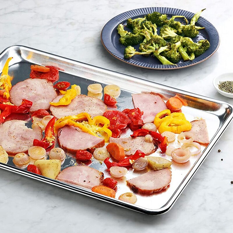 Baking Pan Sheet Baking Sheet for Oven - Perfect Cookie Sheet for Baking,Commercial or Home Use-Heavy Duty