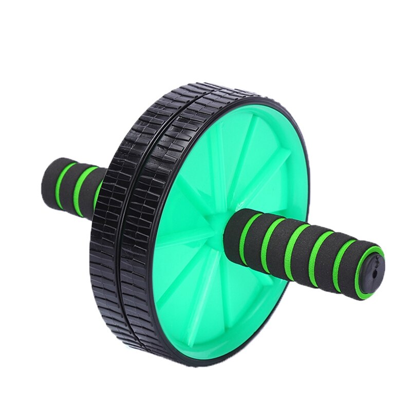 Equipamento do exercício dos rolos da roda da imprensa abdominal de duas rodas para a aptidão da construção do corpo do gym em casa: green