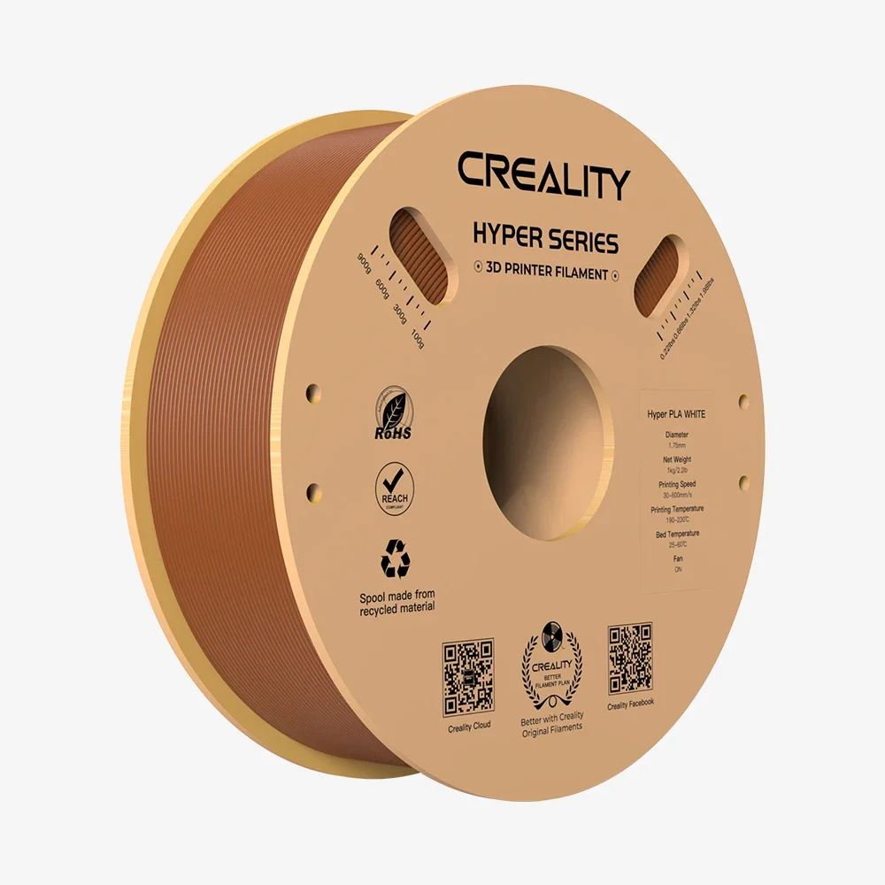 Creality PLA Filament Pro Hyper PLA High Speed 3D Printer Filament 1.75mm 1kg for Creality K1/K1 Max/Ender-5 S1: Pearl white