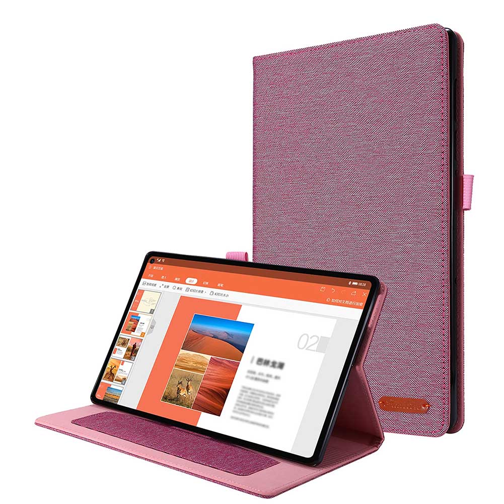 Hoesje voor lenovo tab  m10 fhd plus 10.3 " tb -x606f x606x smart cover leren flipstandaard hoesje voor lenovo tab  m10 fhd plus: Roos