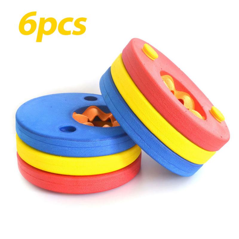 6 unids/set discos para nadar bandas de brazo manguitos flotantes niños natación piscina inflable flotador de ejercicios círculos anillo Accesorios: Default Title
