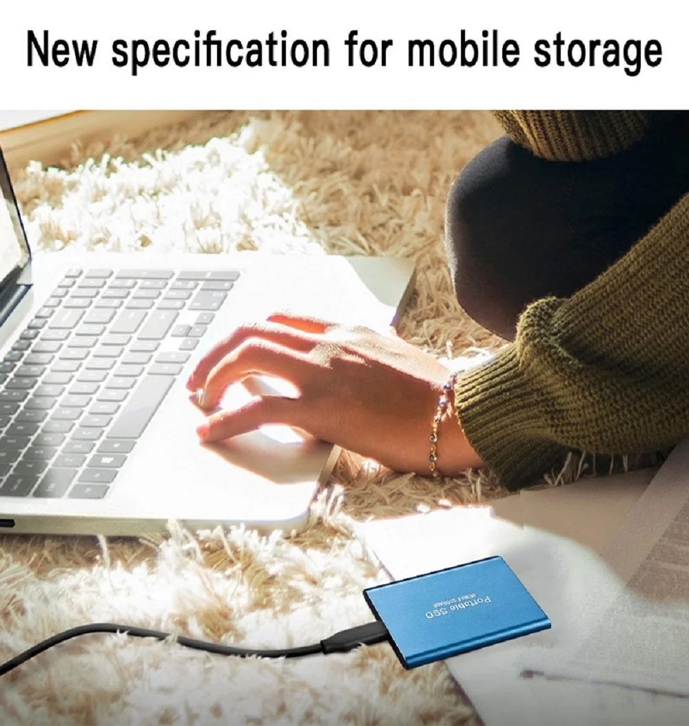 Mini-Festplatte 1 TB Neue 2 TB tragbare SSD hoch-Geschwindigkeit ​ ​ Externe externe USB 3.1 Typ-C-Festplatte für Laptops/MACs/Desktops