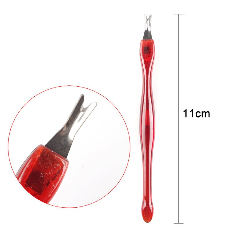 Pinza para cutícula de uñas de plástico y Metal, producto para eliminar la piel muerta, 1 pieza, 10,1x4,9 cm: BQ02971