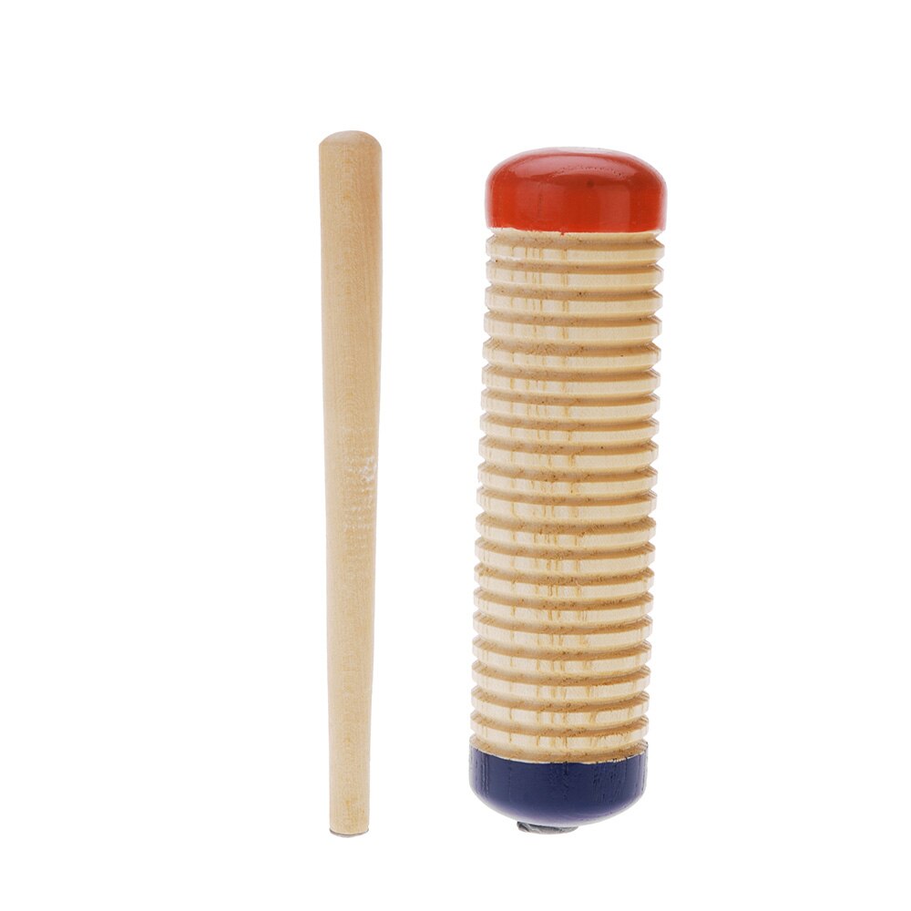 Juguete de educación musical temprana Guiro Shaker de madera para bebé chico instrumento de percusión infantil herramienta de ritmo Beats con mazo
