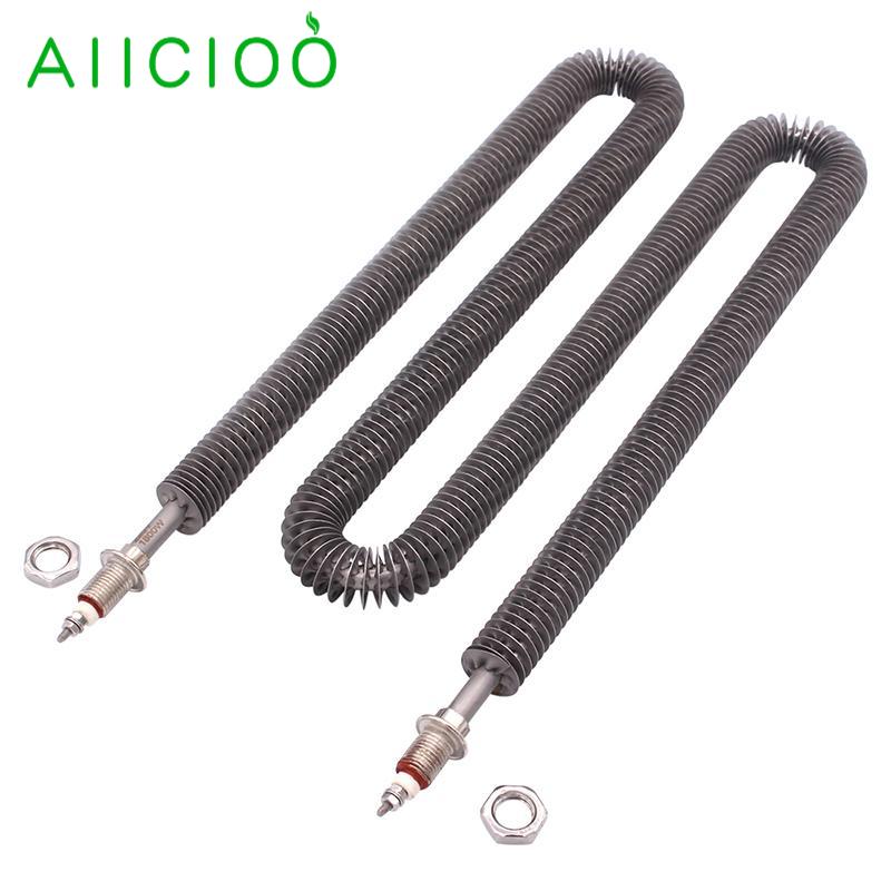 AIICIOO Finned Tubular Heater W Shaped Stainless Steel Air Heating Element with M12 For Load Bank 220v 1800w
