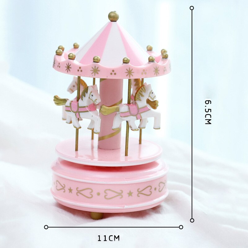 Romantic Carousel Horse Music Box Toy Artistic Wooden Carousel Music Boxes SMD66