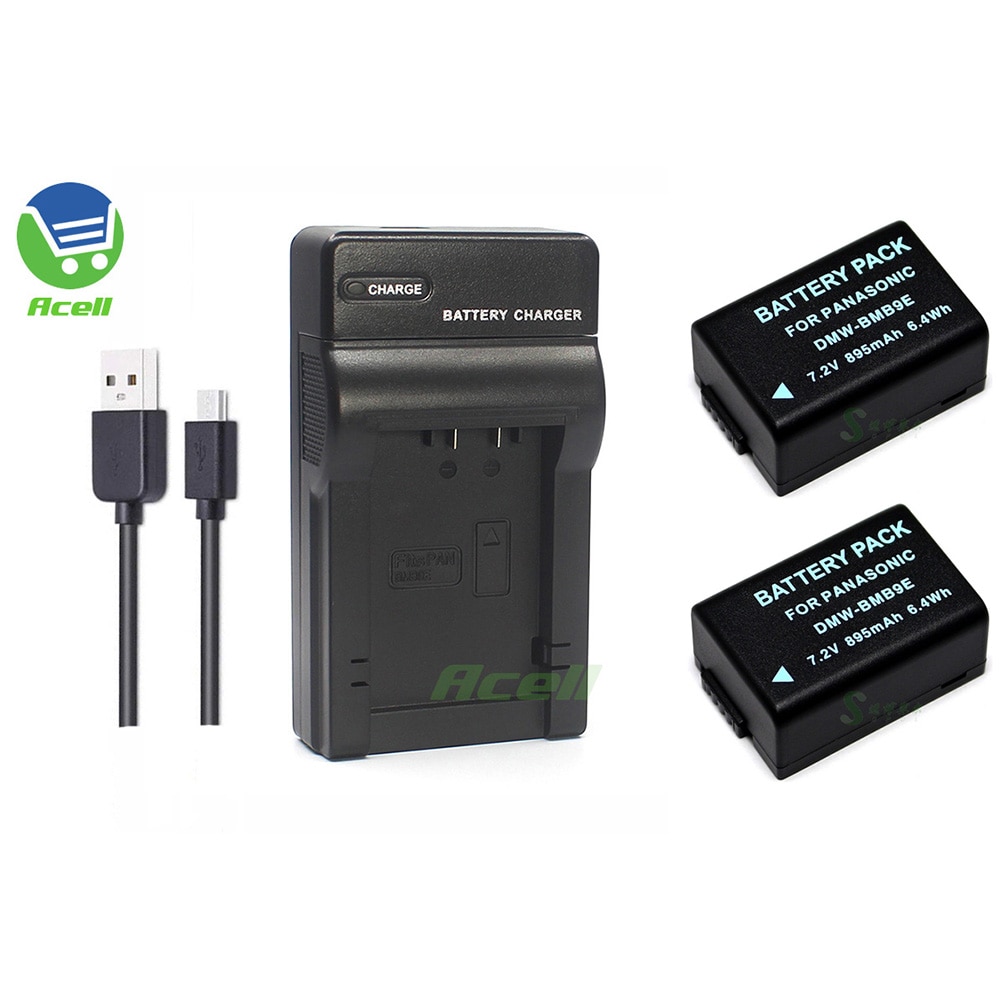 DMW-BMB9E Battery + LCD USB Dual Charger for Panasonic DC-FZ85 DC-FZ83 DC-FZ82 DC-FZ81 DC-FZ80 DMC-FZ150 Camera Replace DMW-BMB9