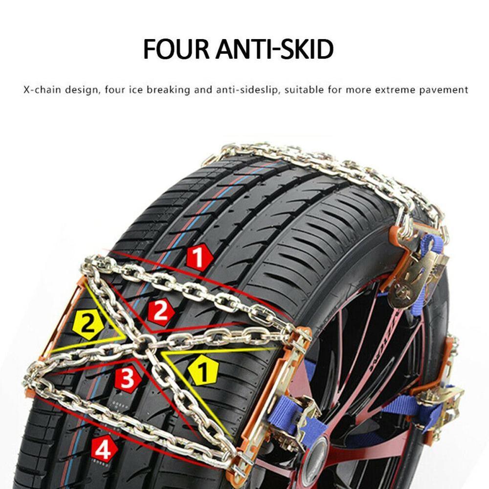 Bil skridsikker kæde dæk bil dæk kæder nødsituation tunge stål kæde vej suv kørsel til is mudder sikker mangan  y3 z 3