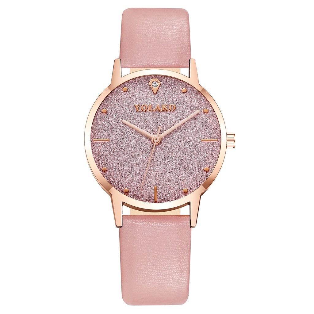 Relojes de muñeca Retro para mujer, pulsera de cuarzo con correa de cuero, decoración informal sencilla: E