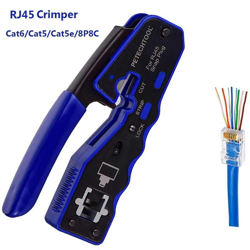 Rj45 Tool Netwerk Crimper Kabel Striptang Stripper Voor Rj45 Cat6 Cat5E Cat5 Rj11 Rj12 Connector