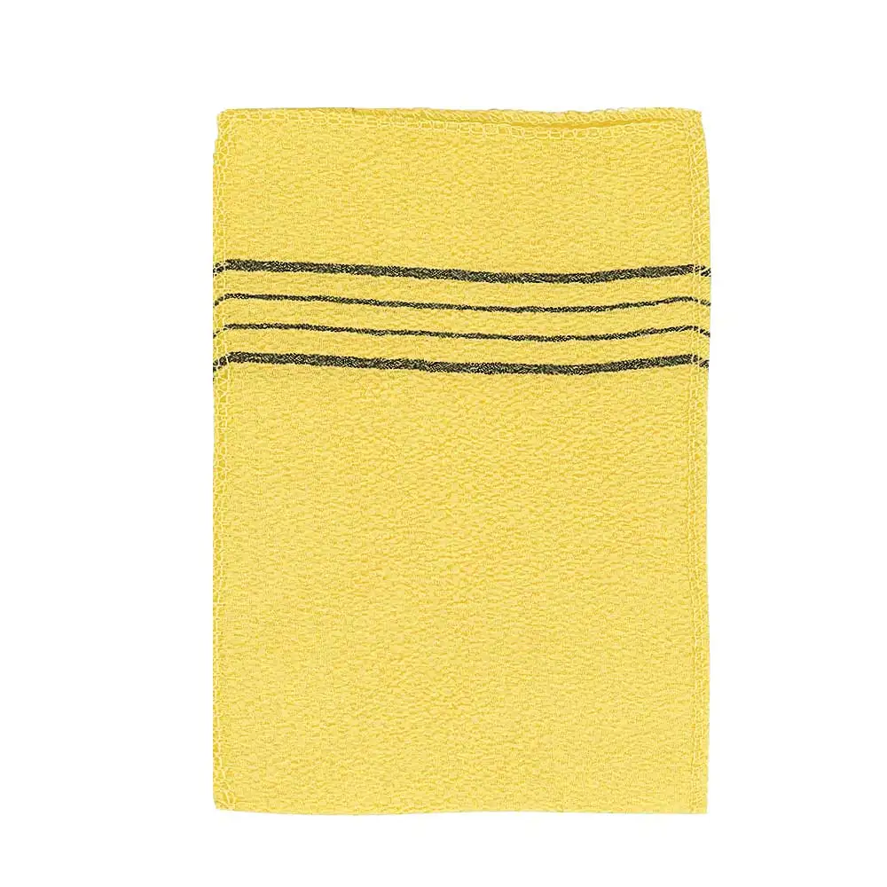 Gant de gIslande à fréquence de frottement pour le corps, bain pour éplucher, gants extensibles pour la peau, douche, brosse Linge, serviette, mousse, massage, livres, 1 pièce: Marron