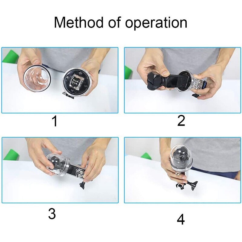 Sports Action Camera Waterproof Case for DJI Osmo Pocket Housing Case Shell Diving 60M Method of Coperation