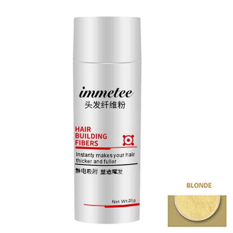 Immetee – Fibers de construction capillaire pour cheveux fins, pour une repousse des cheveux clairsemés, épaississement instantané, 28g, J9: YELLOW