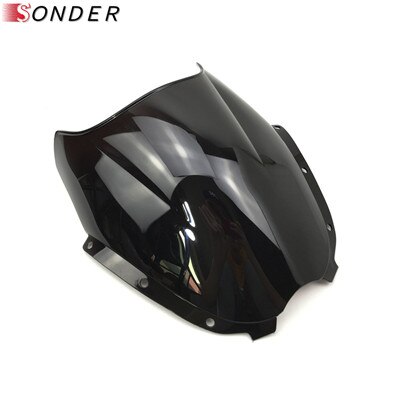 Motorcykler forrude til hyosung  gt125r gt250r gt650r gt650s forrude dobbeltboble  gt 125r 25r 650r 650s um  v2s-650r 250r: Sort