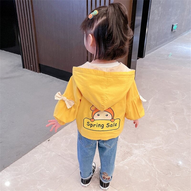 Manteau jaune printemps-automne pour enfants et adolescentes, veste d&#39;extérieur, pour fête d&#39;école en plein air, grande taille, 2022