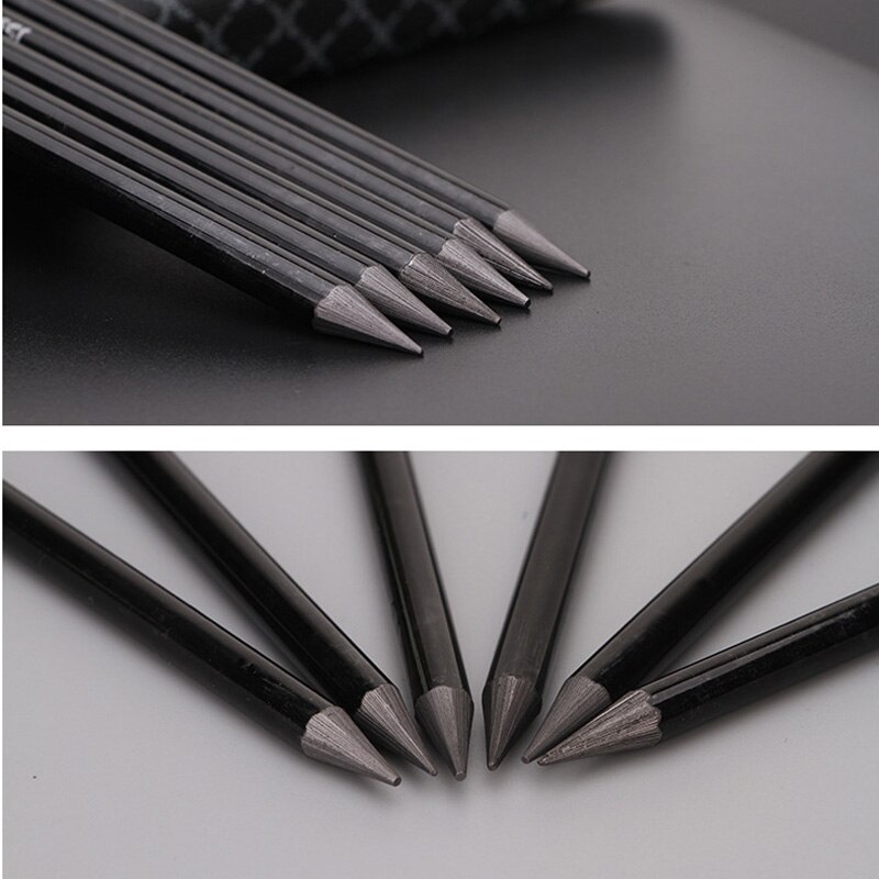6 Stks/set Schetsen Tekening Kunstenaar Potlood Set Art Houtskool Full Graphite Potloden 2H + Hb + 2B + 4B + 6B + 8B Potloden