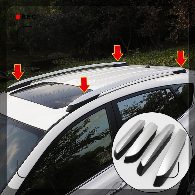 Voor Toyota RAV4 XA40 Zilver Exterieur Auto Auto Imperiaal Rail End Cover Shell Cap vervanging 4 STUKS