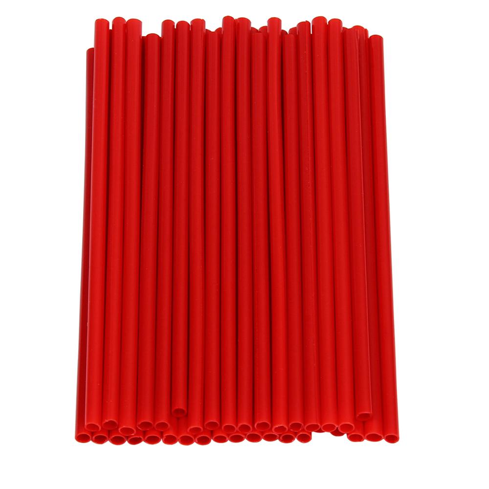 36 pièces/pack moto vélo couverture de roue coloré Motocross jantes peaux parle protecteur vélo garde enveloppes Kit universel décor: Red