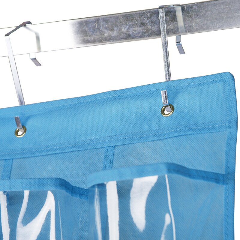 Organizador colgante con 24 bolsillos, bolsa de almacenamiento detrás de la puerta, para zapatos, parachoques, para cuna, cocina, baño, con ganchos