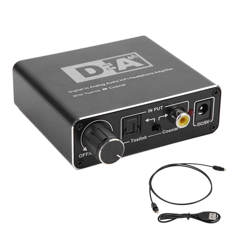 Draagbare Audio Converter Digitale Coaxiale Glasvezel Naar Analoog R/L Signaal Adapter 3.5Mm Jack Digitale-Om-Analoge Adapters