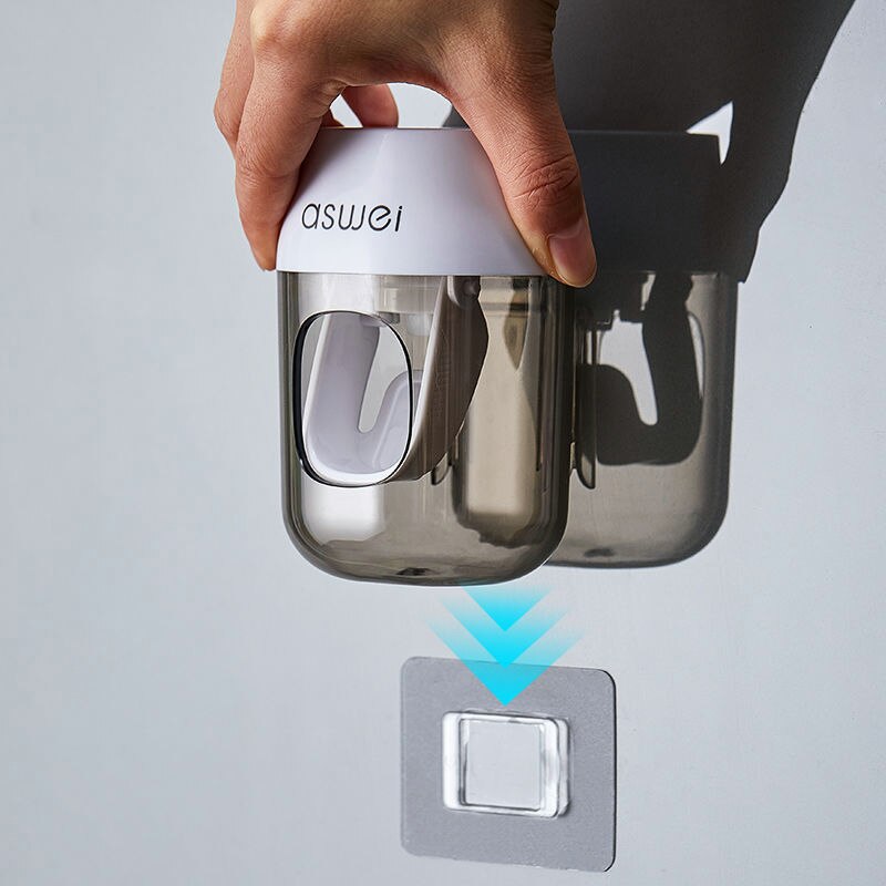 Automatic Toothpaste Squeeze Artifact Toothbrush Rack Wall Hanging Household Children No Punch Bathroom Accessories